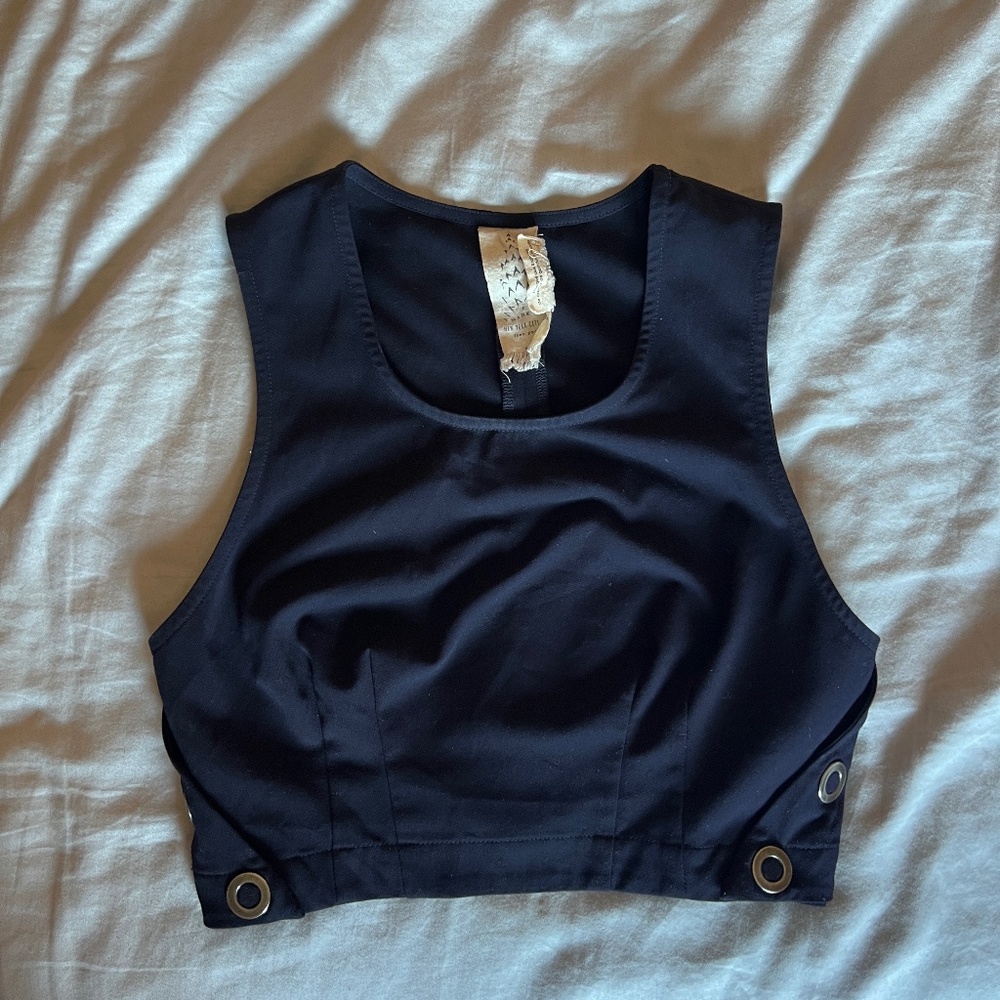 Free People Cropped Structured Top